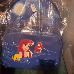 NEW Loungefly The Little Mermaid Ariel Fireworks Glow & Light Up Mini Backpack